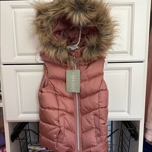 H&M Kids Quilted Vest - Dusty Pink NWT